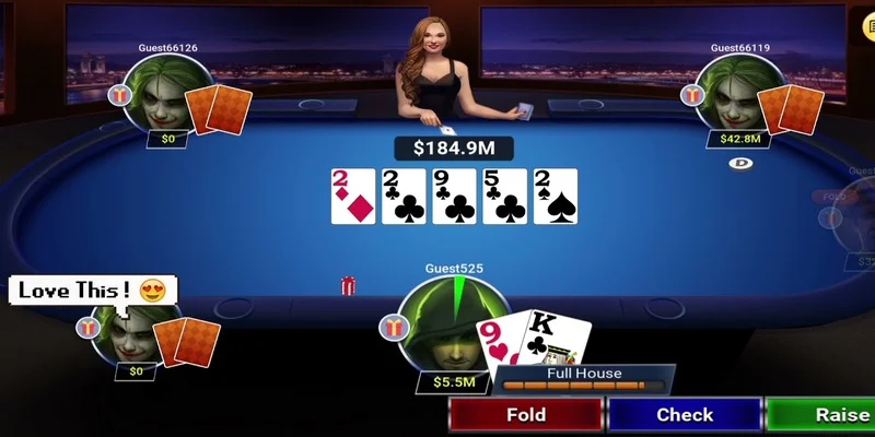 Poker là tựa trò chơi nổi bật được nhiều khách hàng yêu thích tại BBIN