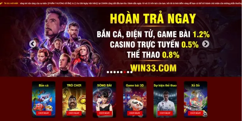 Thông tin đúng chuẩn về nhà cái 33Win